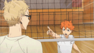 Hinata announces that he'll defeat Tsukishima