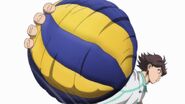 Oikawa performing his Power Serve