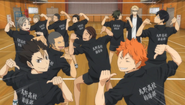 Karasuno welcomes Yachi to the team