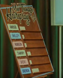 Miss Teenage Hairspray '62 votes at the start of the film