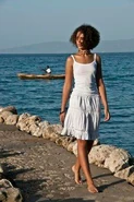 Woman on the coast