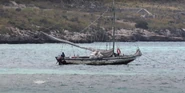 A boat in Môle Saint-Nicolas harbor