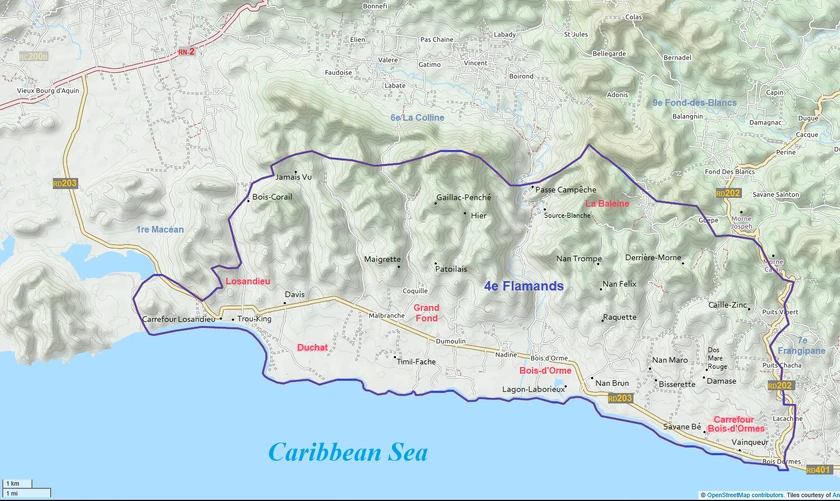 Map of the 4e Flamands section