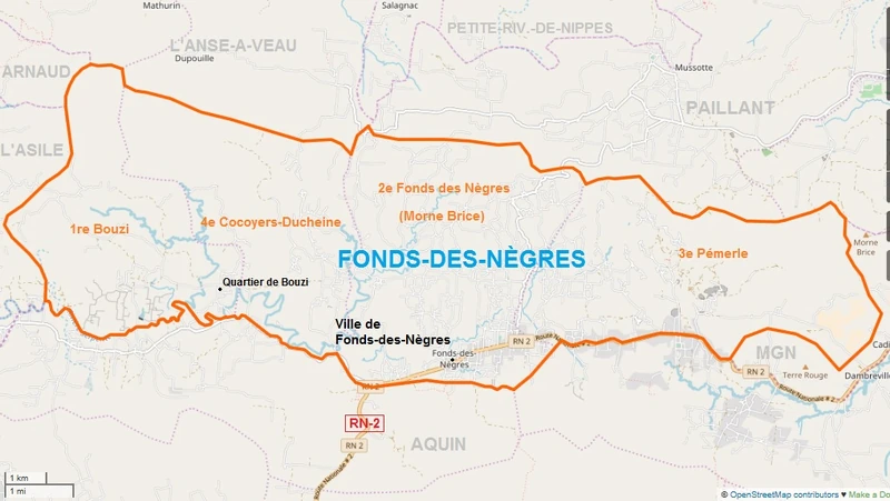 Fonds-des-Nègres communal map