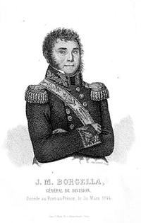 Portrait of Jérôme-Maximilien Borgella, former commander of Aquin and a key figure of its founding.