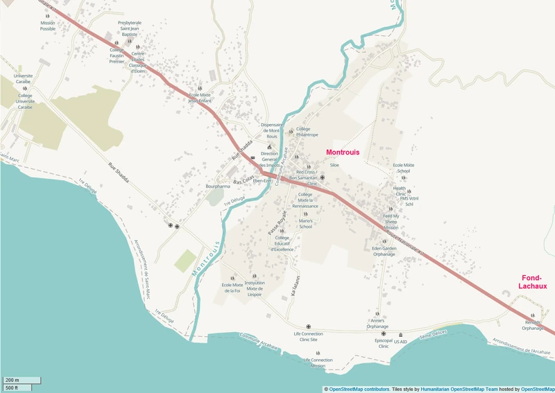 Map of the Montrouis CDP