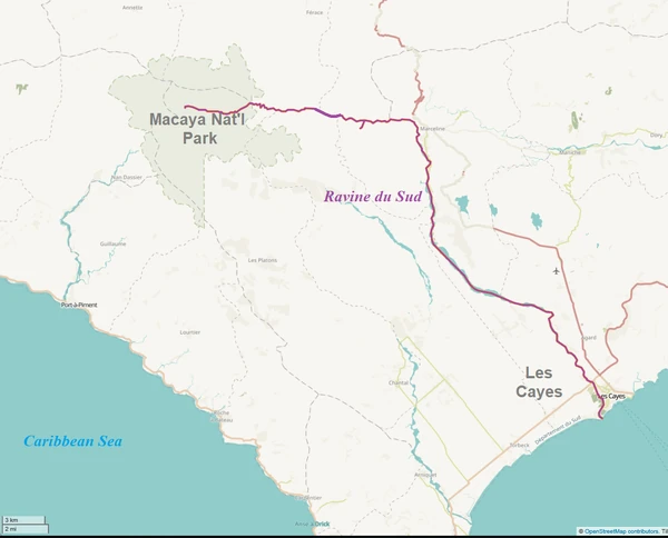 Map of the South Ravine