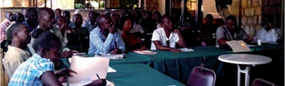 Members of the Carrefour Civil Society meet for training