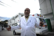 Executive Director of Haiti's State University Hospital ouside the hospital in Port-au-Prince