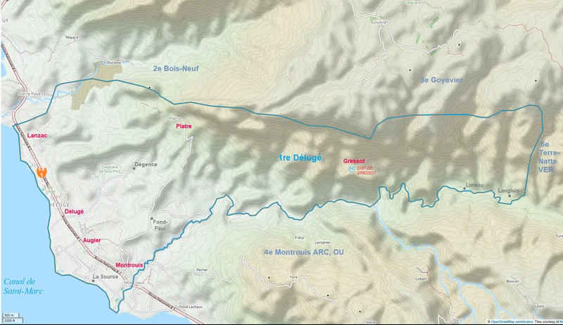 Section map of Délugé, second section of , 