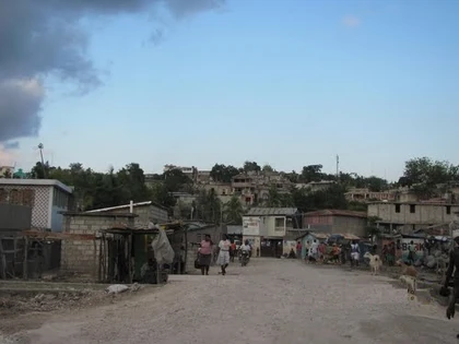 View of Downtown Miragoane from the west, along 