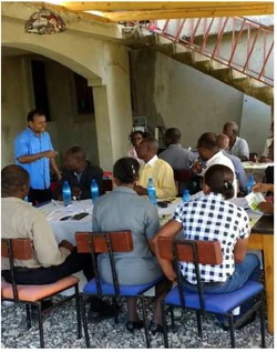 Town meeting in Anse d'Hainault