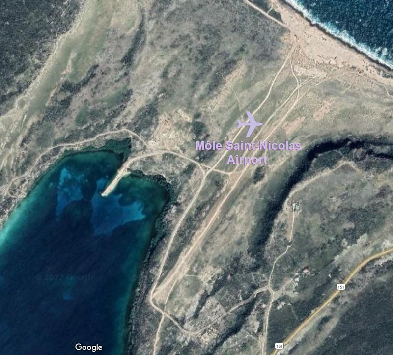 View of the Môle Saint-Nicolas Airport from above