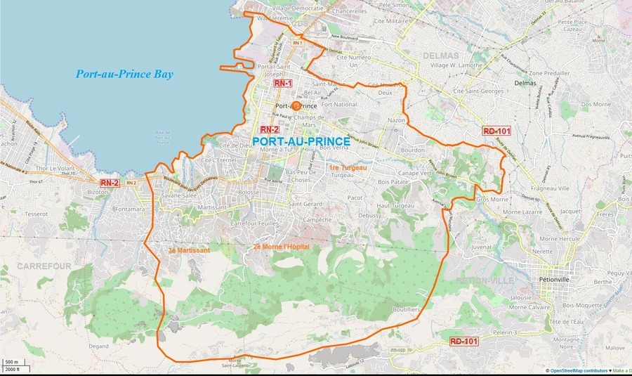 Commune map of Port-au-Prince, 
