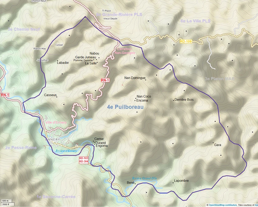 Map of the Puilboreau communal section.