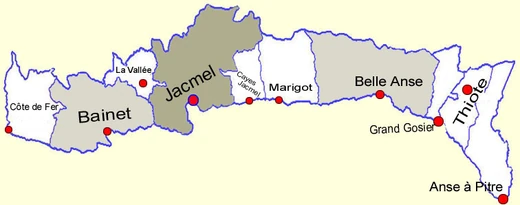 Map of the Southeast Communes