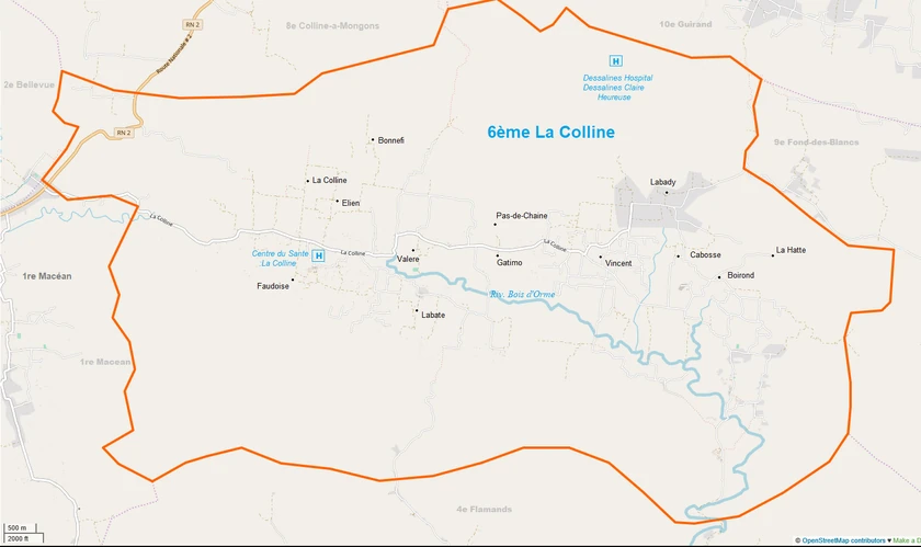 Map of 6eme La Colline, communal section of .