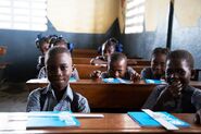 Pupils in their class at the École Nationale Charles Lassègue in Les Cayes, Haiti.