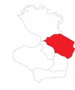 Location in , Lalouère highlighted in red.