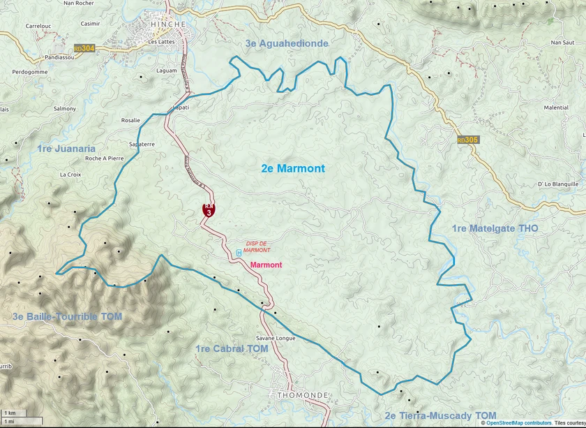 Marmont, southeast quadrant of , 