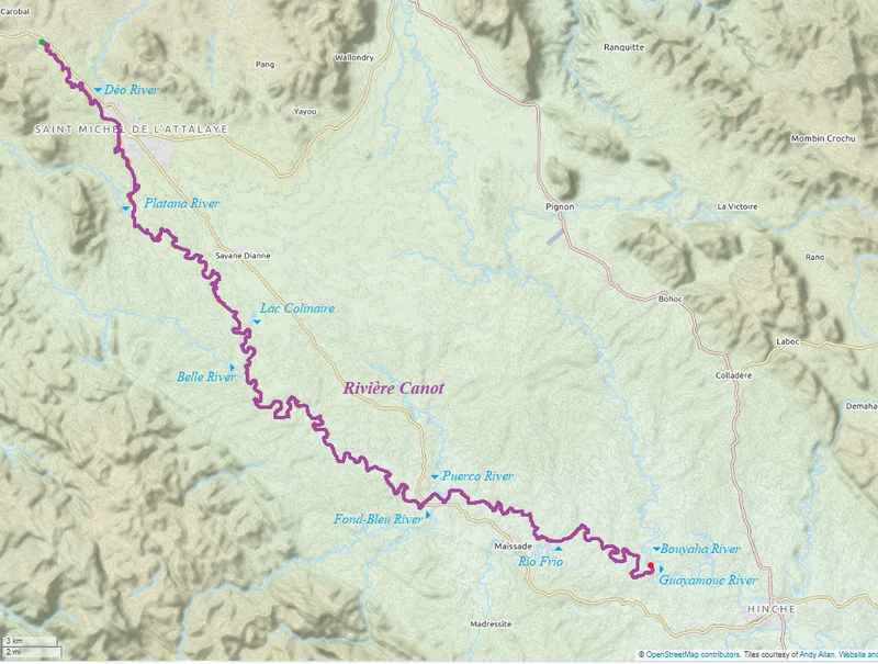 Map of Rivière Canot