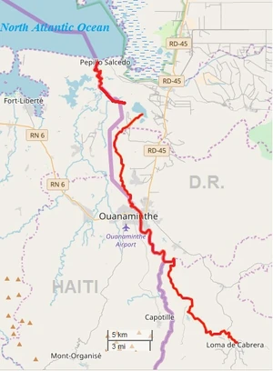 Dajabón River (highlighted in red)