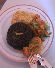 Haitian cuisine at a local guesthouse