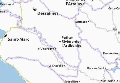 Location in  Department, , southest of 