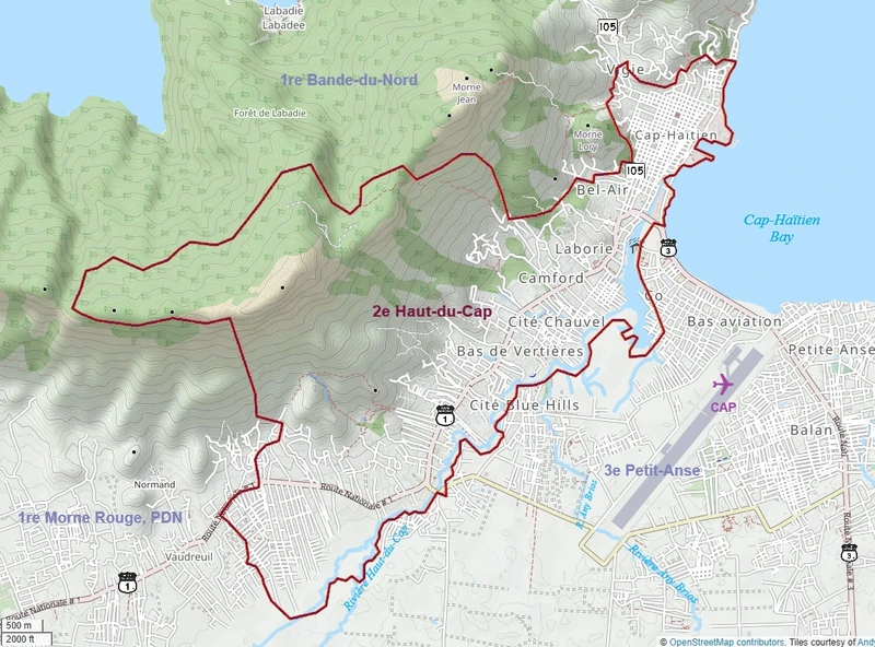 Section map of 2e Haut-du-Cap