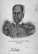 Philippe Guerrier 3319.jpg (11 KB) Philippe Guerrier (1757–1851)4th President of Haiti and a hero of the Haitian Revolution. He served briefly as president in 1844 and was known for his military leadership during the struggle for independence.