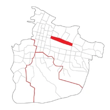 Location in within the 1st section of , Lalue highlighted in red.