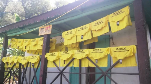 Art production shop in Abricots, Haiti