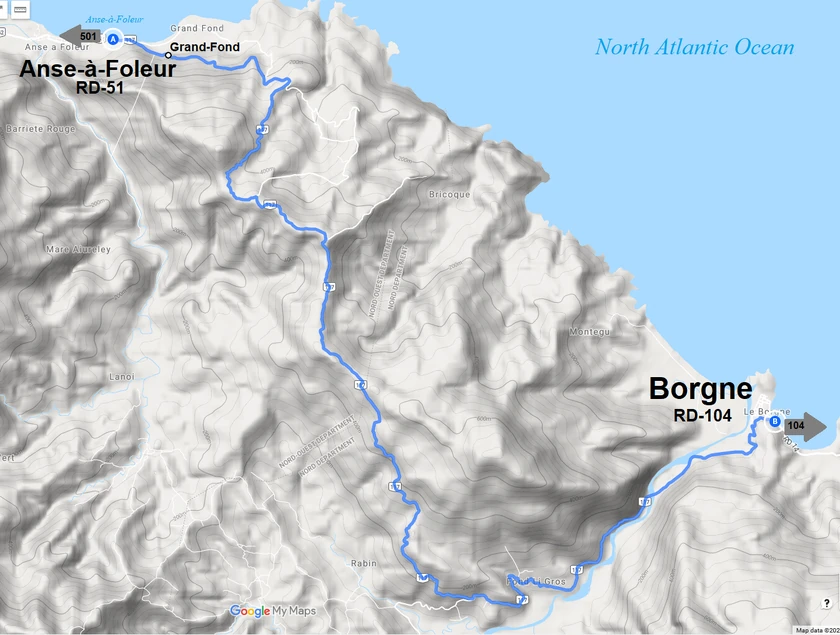 Map of Route 117