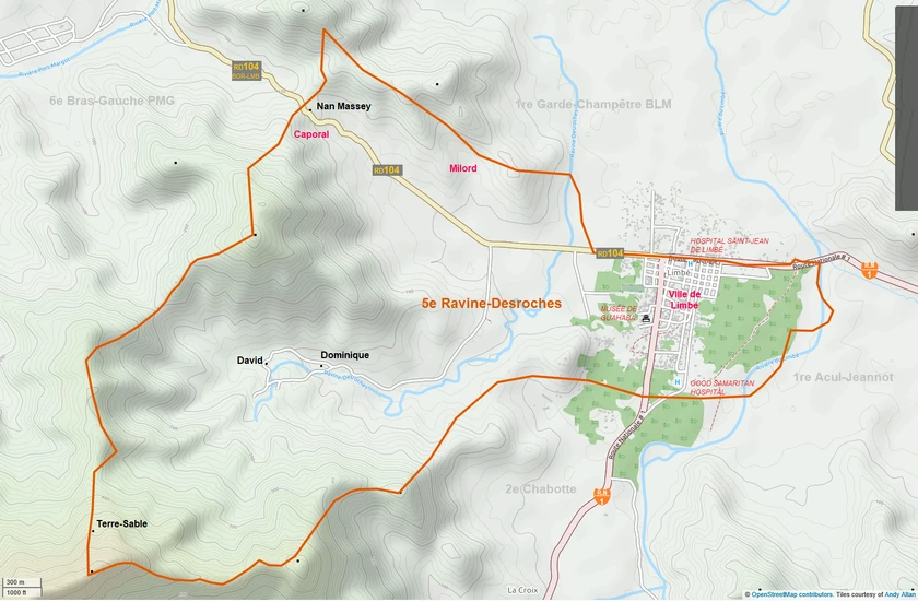Section map of Ravine-Desroches