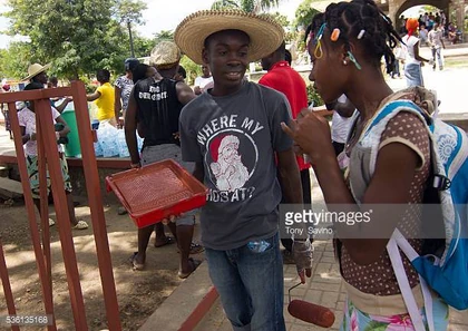 Two people conversate