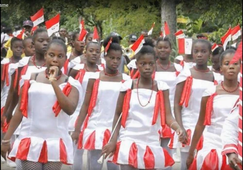 Young ladies at Saint-Martin festival; Dondon, 
