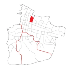 Location in within the 1st section of , Bel-Air highlighted in red.