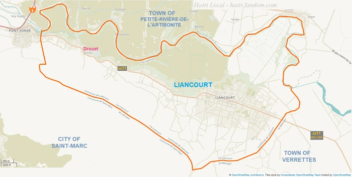 Commune map of Liancourt, 