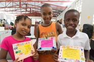 Schoolchildren at Camp Bossier