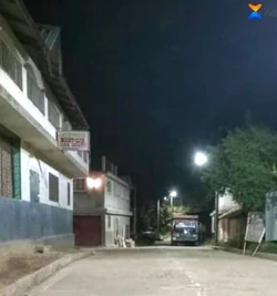 Ville de Vallières at night