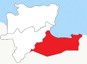Location in the  municipality, Petite-Anse highlighted in red.