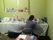 The "pharmacy" getting ready for dispensing...