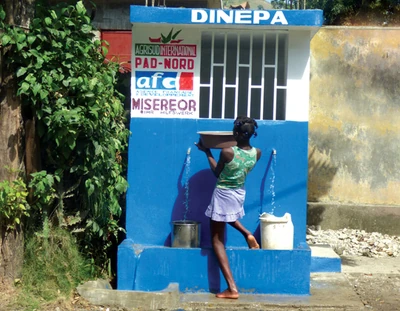 Drinking water station in the Lombard Area