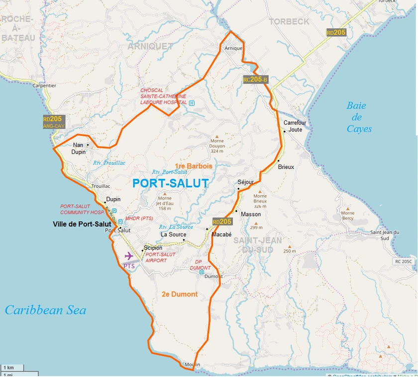 Port-Salut commune map