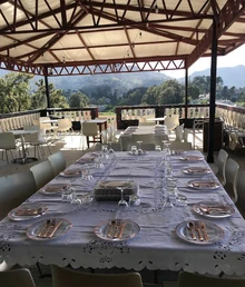 Dining at La Maison Du Confort, a local guesthouse in Etang du Jonc,  , Haiti