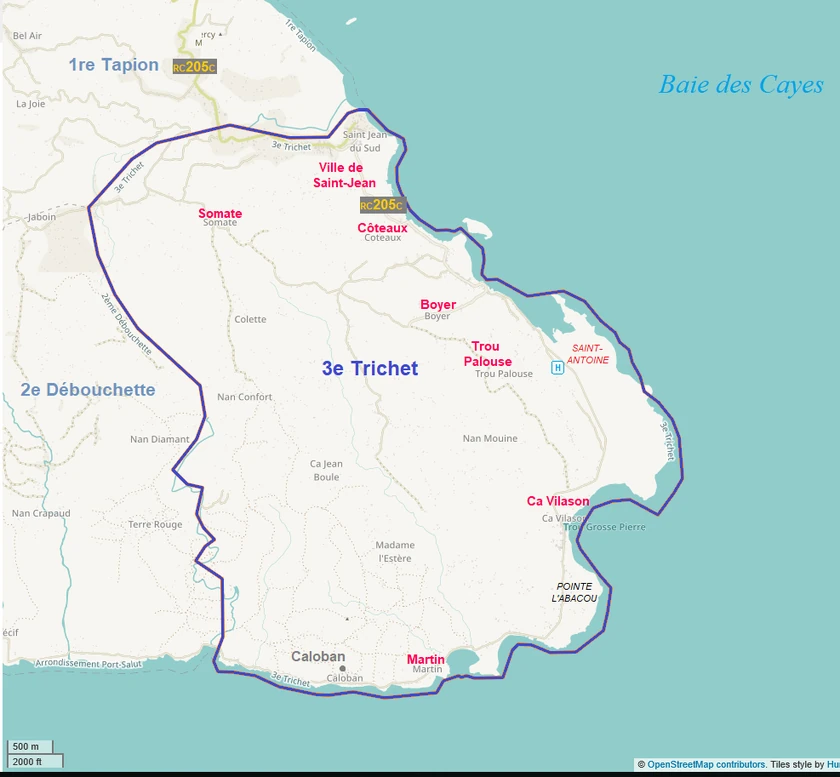 Section map of 3e Trichet