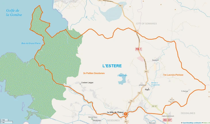 L'Estere communal map