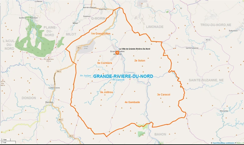 Grande-Rivière-du-Nord communal map