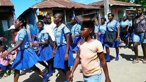 Anse d'Hainault schoolchildren