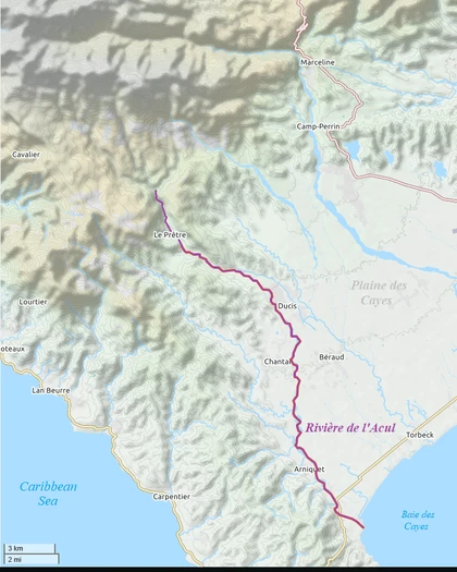Map of Rivière de l'Acul